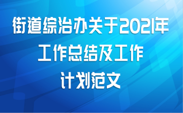 街道综治办关于2021年工作总结及工作计划范文