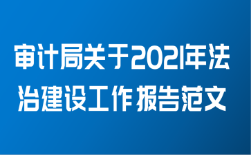 审计局关于2021年法治建设工作报告范文