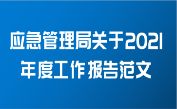 应急管理局关于2021年度工作报告范文