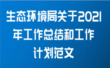 生态环境局关于2021年工作总结和工作计划范文