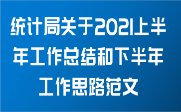 统计局关于2021上半年工作总结和下半年工作思路范文