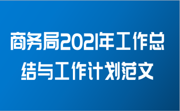 商务局2021年工作总结与工作计划范文